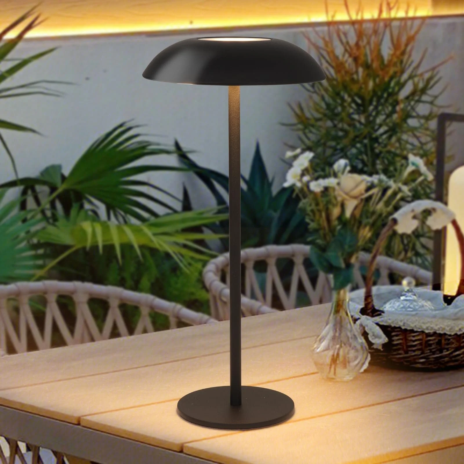 Настільна лампа LED Бездротова акумуляторна з димуванням USB Вулична 3000 K - 6000 K Металева, фото №6