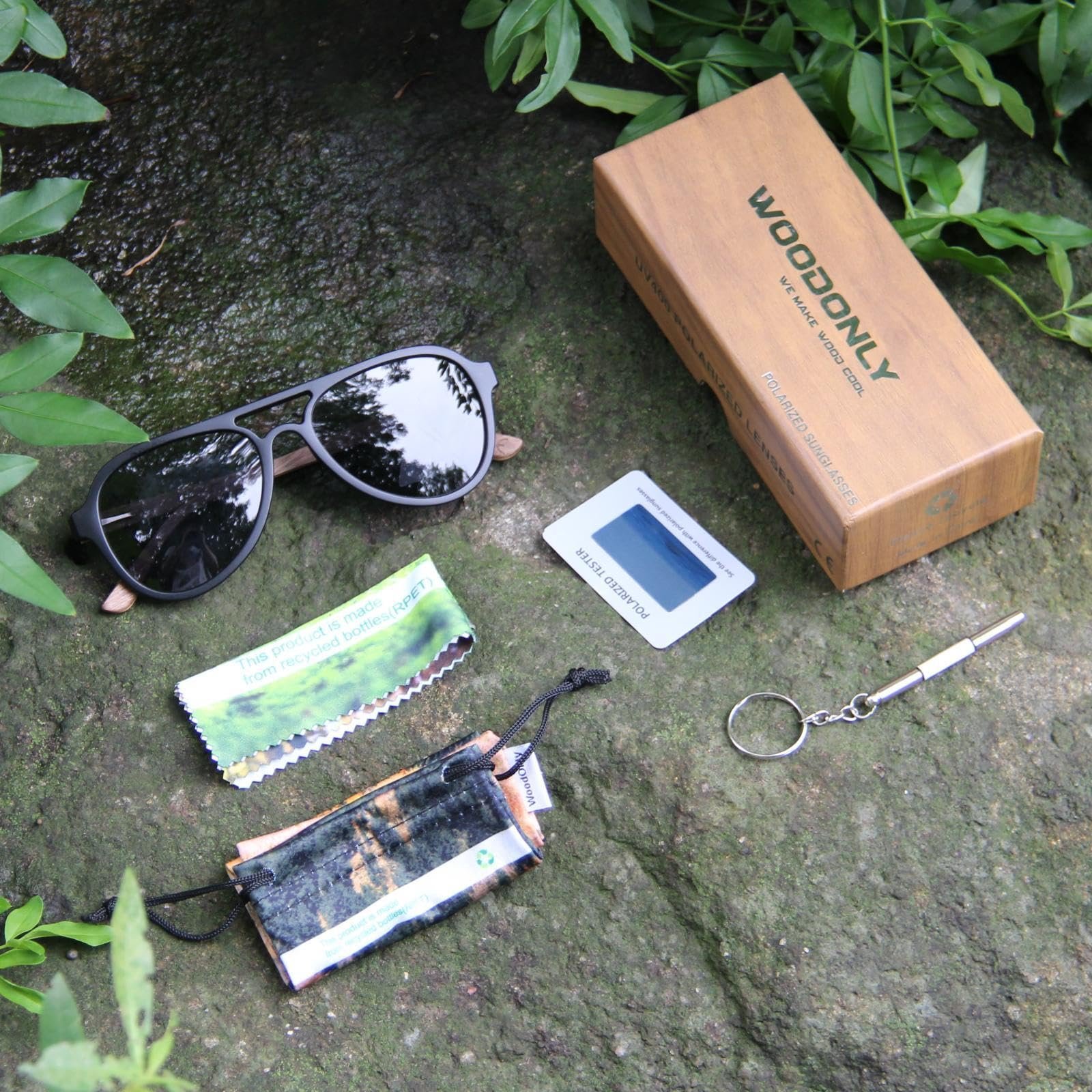 Авіатори WOODONLY Поляризовані сонцезахисні окуляри дерев'яні, фото №6