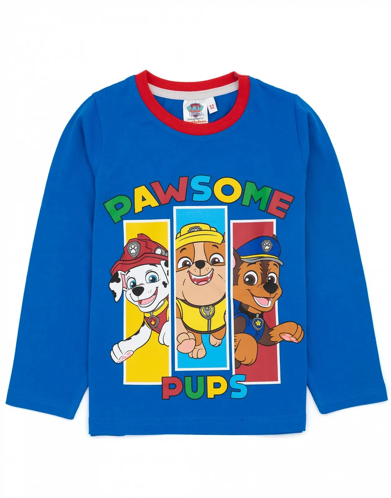 Комплект піжам Paw Patrol для хлопчиків, синій, з довгими рукавами, фото №4