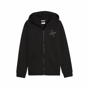 Толстовка на молнии PUMA ESS Script Full-Zip Hoodie FL G для мальчиков - Фото 1