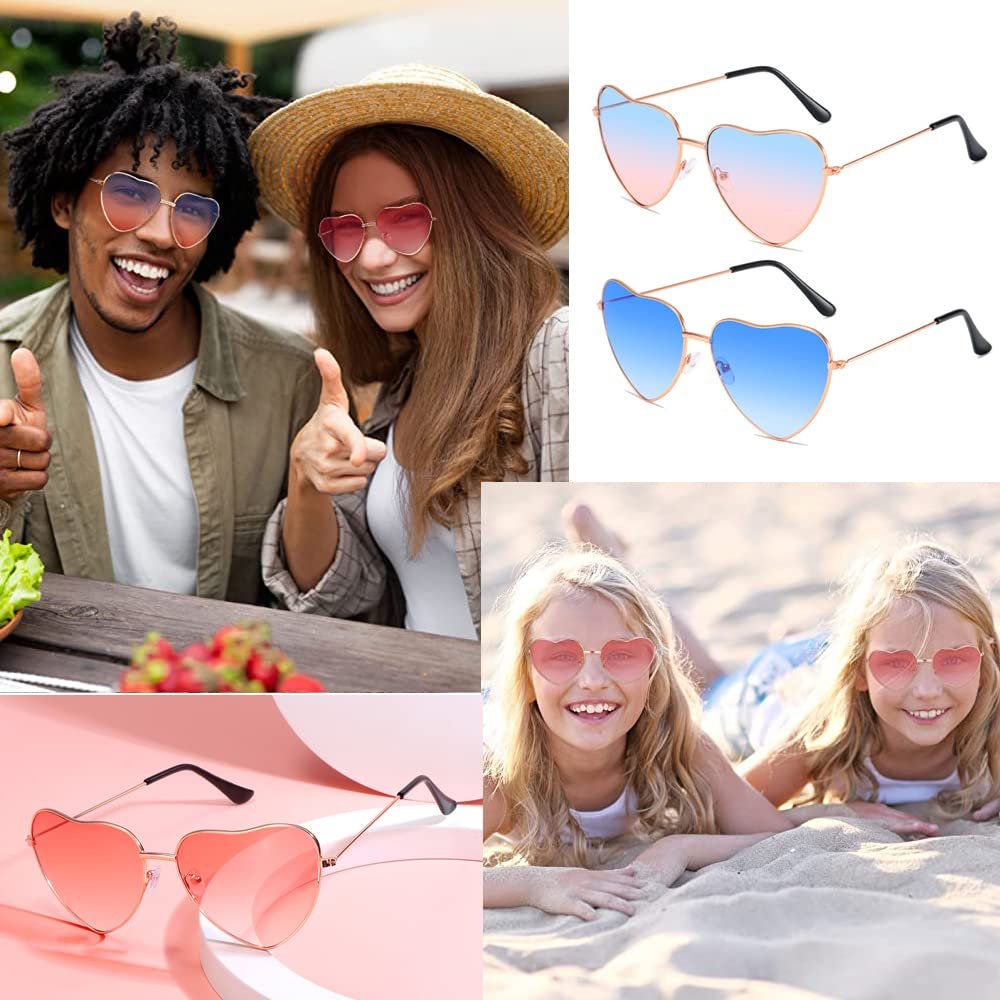 Солнцезащитные очки Hippie Colrid Ретро Розовый (3 пары), фото №8