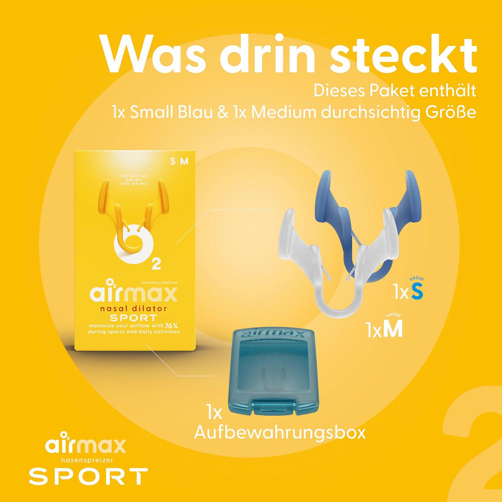 Розширювач для носа Airmax Sport Testpaket для кращого дихання на 76% більше повітряного потоку, фото №8