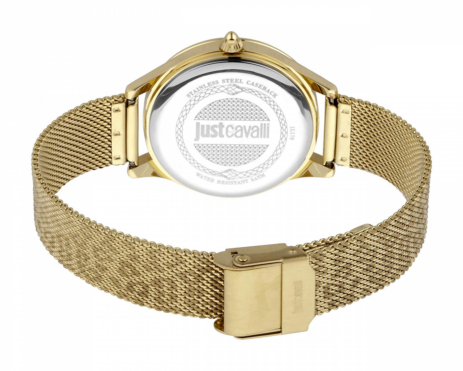 Часы Just Cavalli JC1L170M0065 женские аналоговые цифровые кварцевые с золотым ремешком, разноцветные, модерн, фото №2