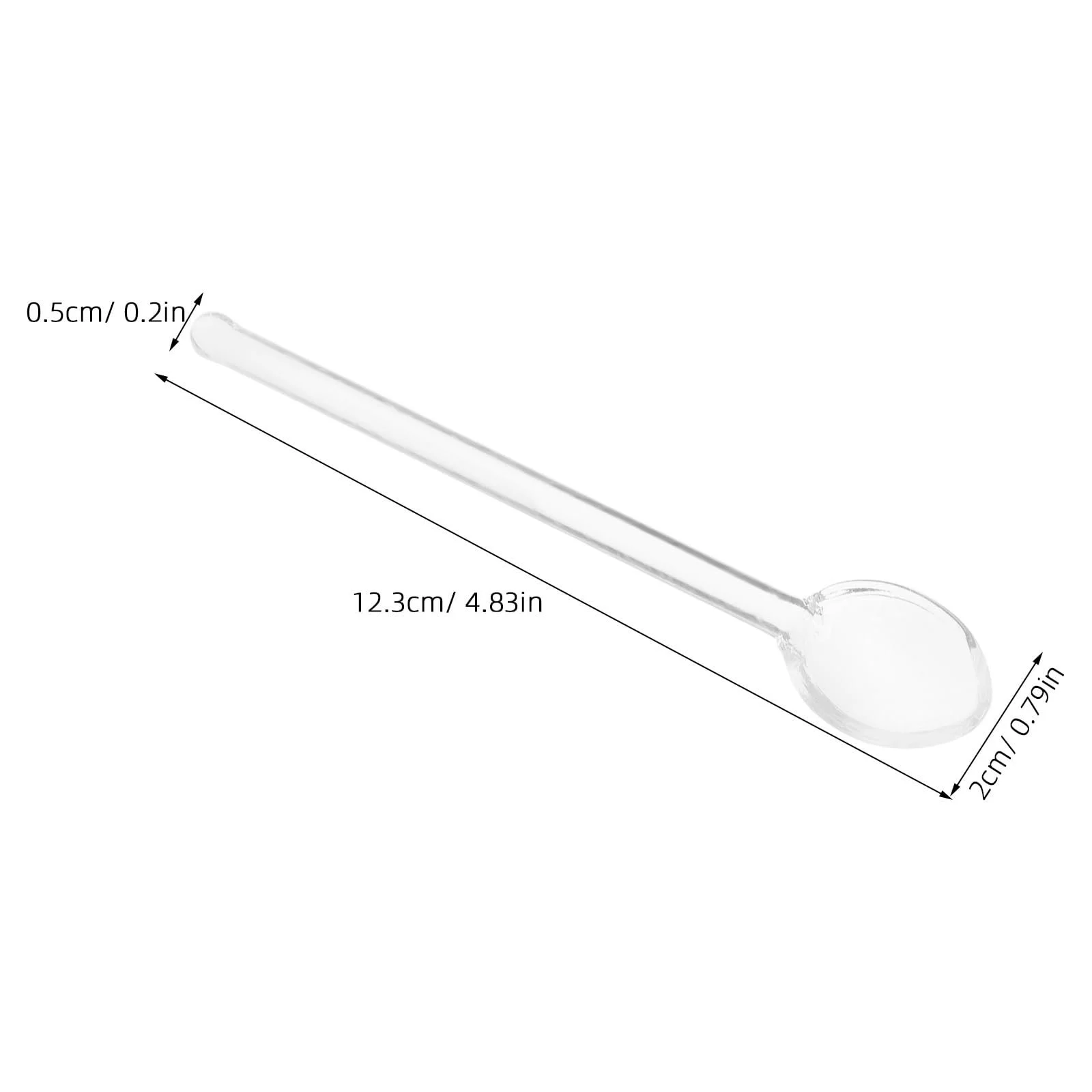 Ложки Скляні UPKOCH Набір 5 штук 13 см Довгі Прозорі, фото №4 Ложки Скляні UPKOCH Набір 5 штук 13 см Довгі Прозорі, фото №4