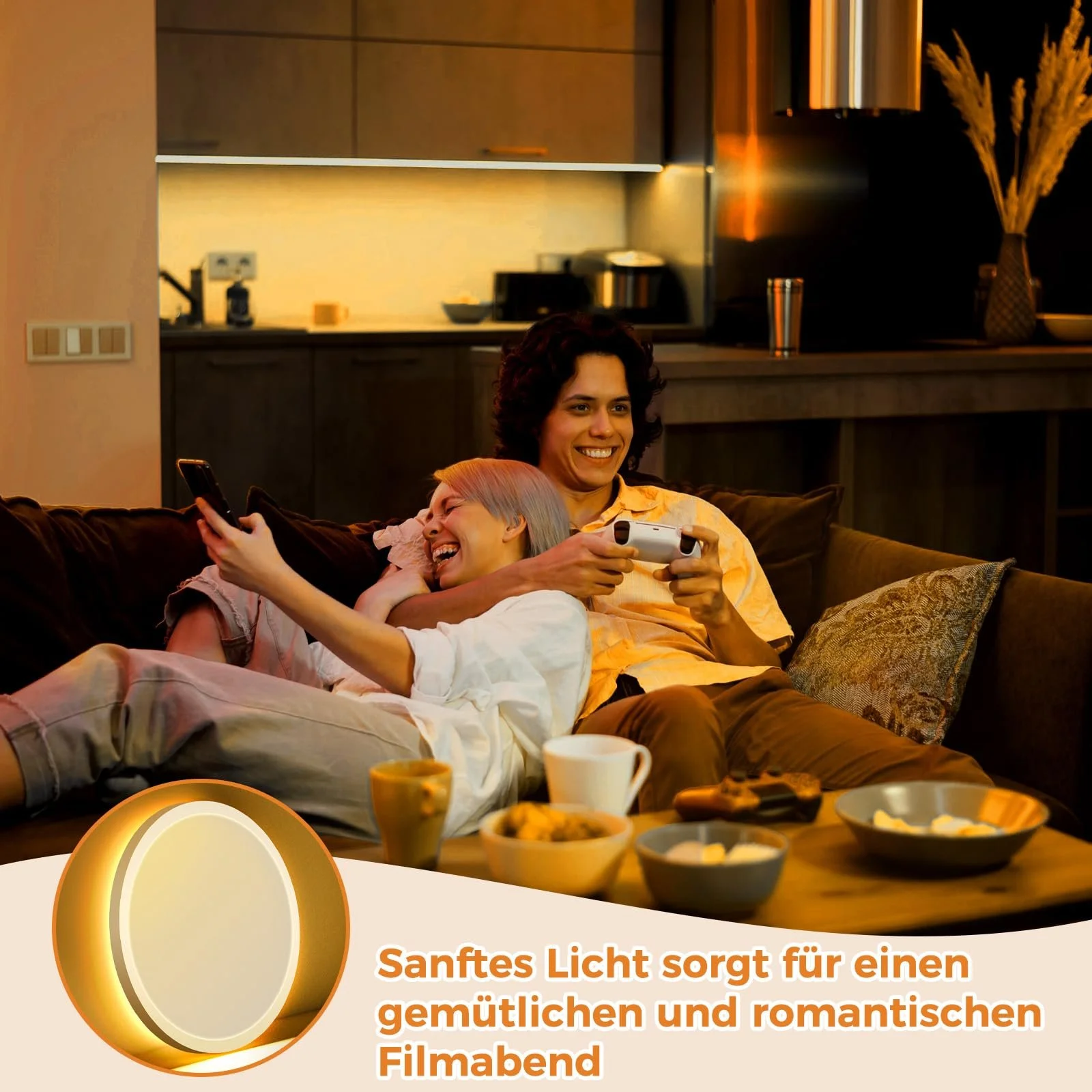 Світильник Slochi LED Стельовий 24 Вт 2800 Лм Керований кольоровість 1800K - 6500K з пультом ДУ, фото №6