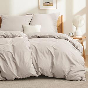 Постельное белье BEDSURE Хлопок 135 x 200 см, комплект из 4 предметов, бежевый synthetic.ua - Фото 1