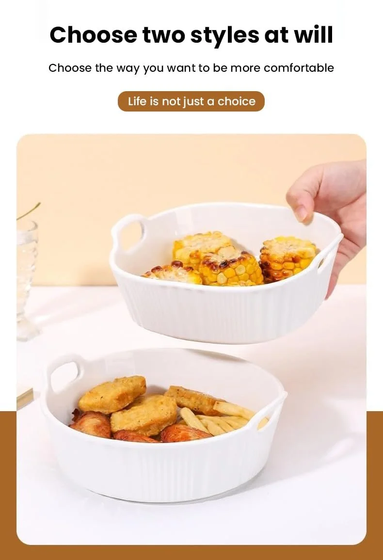 Форма для запекания Kbotiques Круглая Керамическая 600 мл Белая, фото №5 Форма для запекания Kbotiques Круглая Керамическая 600 мл Белая, фото №5