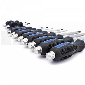 Набор отверток Mechanic 12 шт HAMMER THROUGH Phillips Slotted цена на synthetic.ua - Фото 1 Набор отверток Mechanic 12 шт HAMMER THROUGH Phillips Slotted synthetic.ua - Фото 1