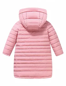 Пуховик дитячий Happy Cherry Довгий Куртка для дівчаток і хлопчиків Зима Капюшон стьобаний synthetic.ua - Фото 1