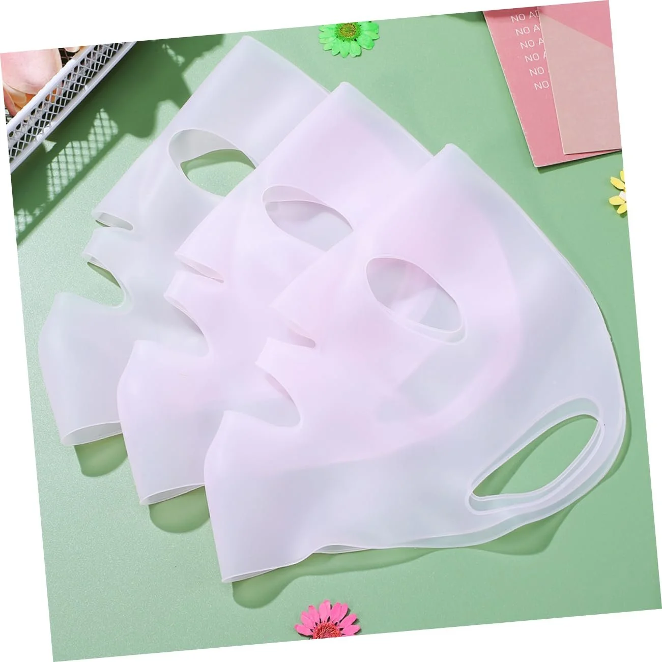 Багаторазова маска для обличчя WRITWAA, частково прозора для догляду за шкірою, фото №6