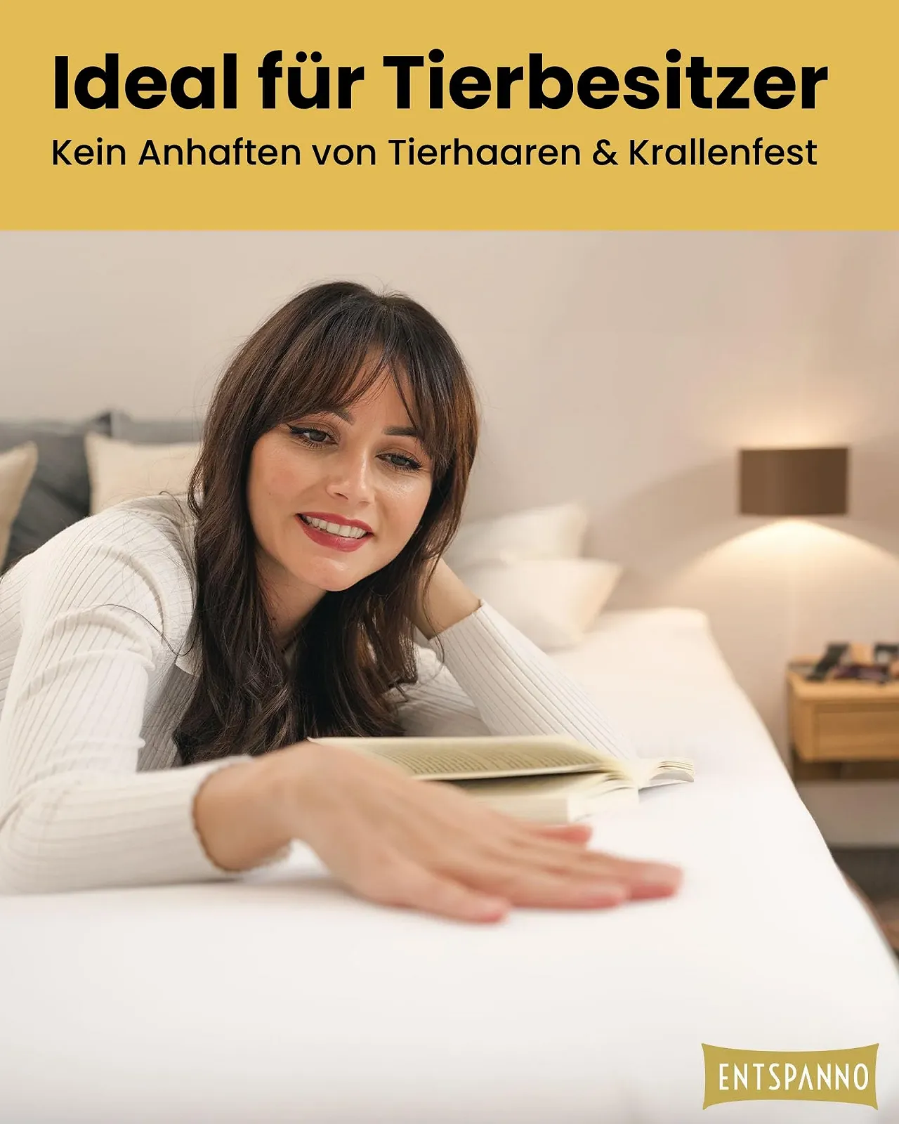 Простирадло натяжне Jersey ENTSPANNNO для водяних та пружинних ліжок з ворсованої бавовни, фото №6 Простирадло натяжне Jersey ENTSPANNNO для водяних та пружинних ліжок з ворсованої бавовни, фото №6