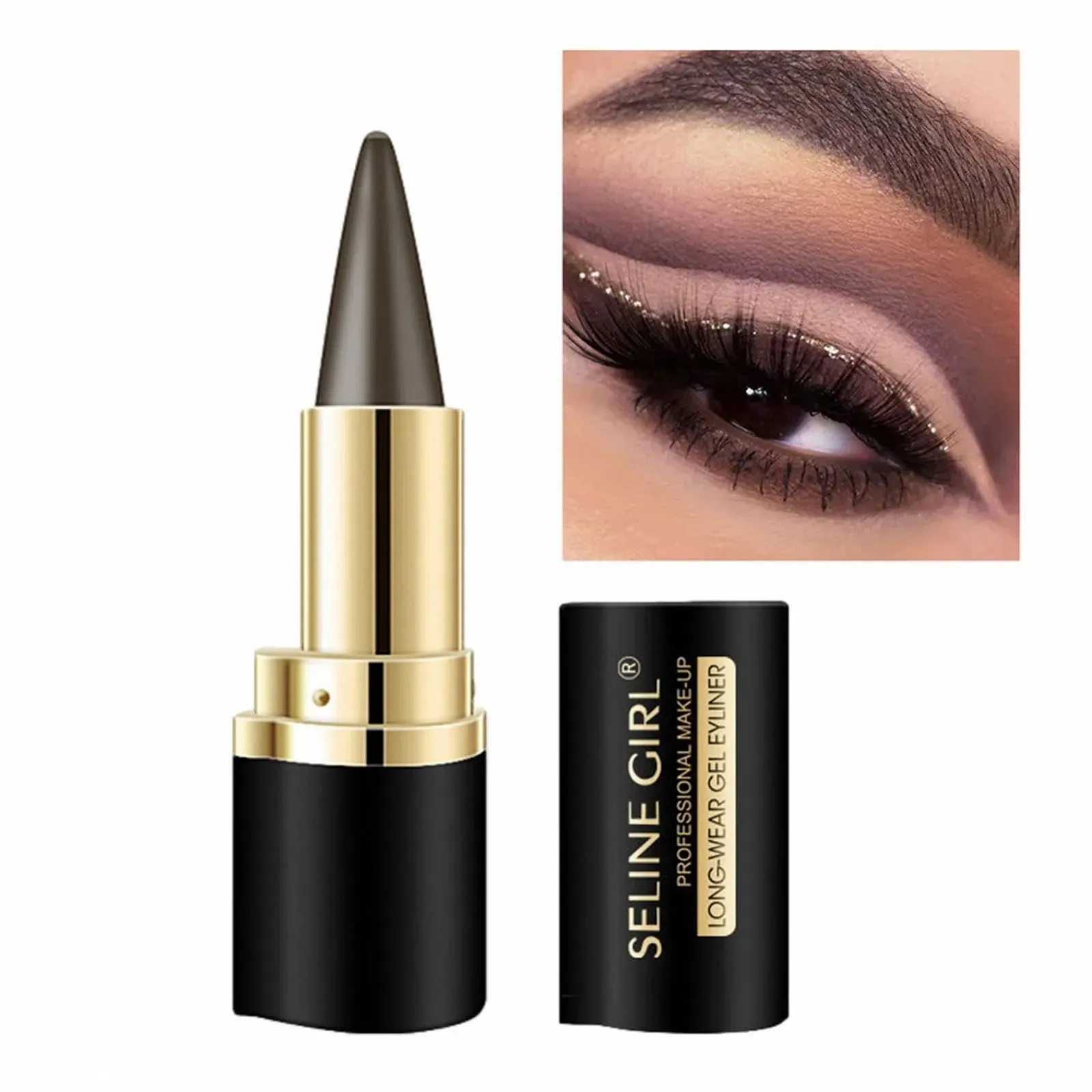 Олівець-крем для очей, гелевий, водостійкий, матовий, швидковисихаючий, фото №4 Олівець-крем для очей, гелевий, водостійкий, матовий, швидковисихаючий, фото №4