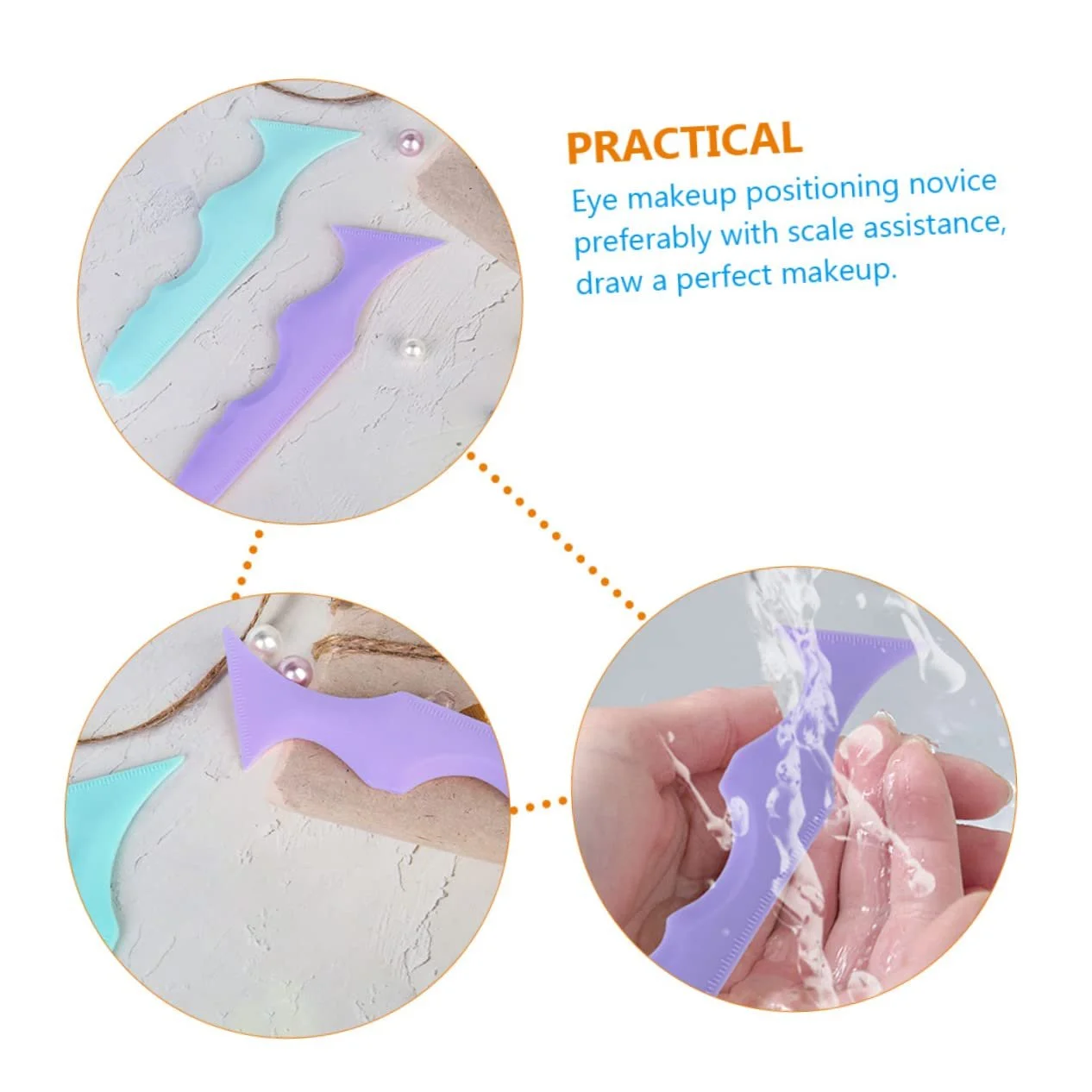 Трафарет для подводки FOMIYES Силиконовый 5-в-1, фото №6