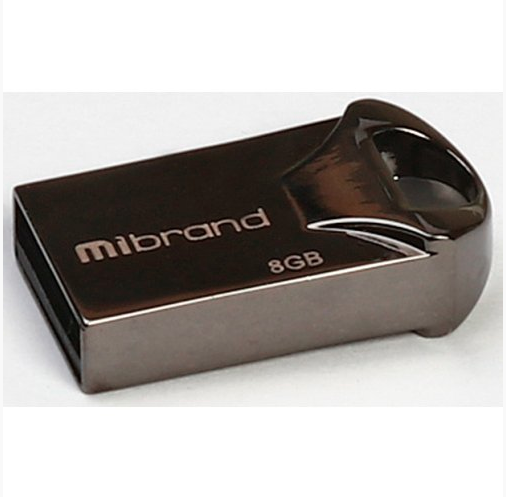 USB флеш-накопитель Mibrand Hawk 8GB USB 2.0 Black, фото №1