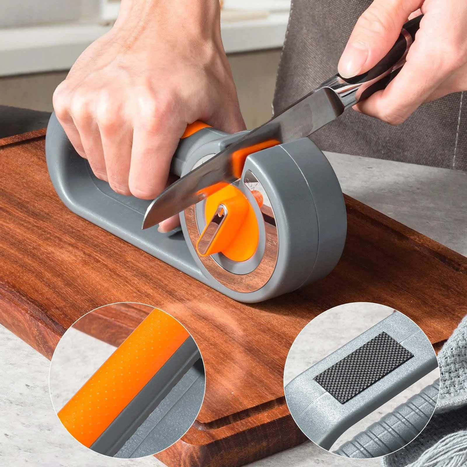 Точило для ножів Професійне 6-в-1 Кераміка та карбід вольфраму 6 рівнів кута ABS, фото №7 Точило для ножів Професійне 6-в-1 Кераміка та карбід вольфраму 6 рівнів кута ABS, фото №7