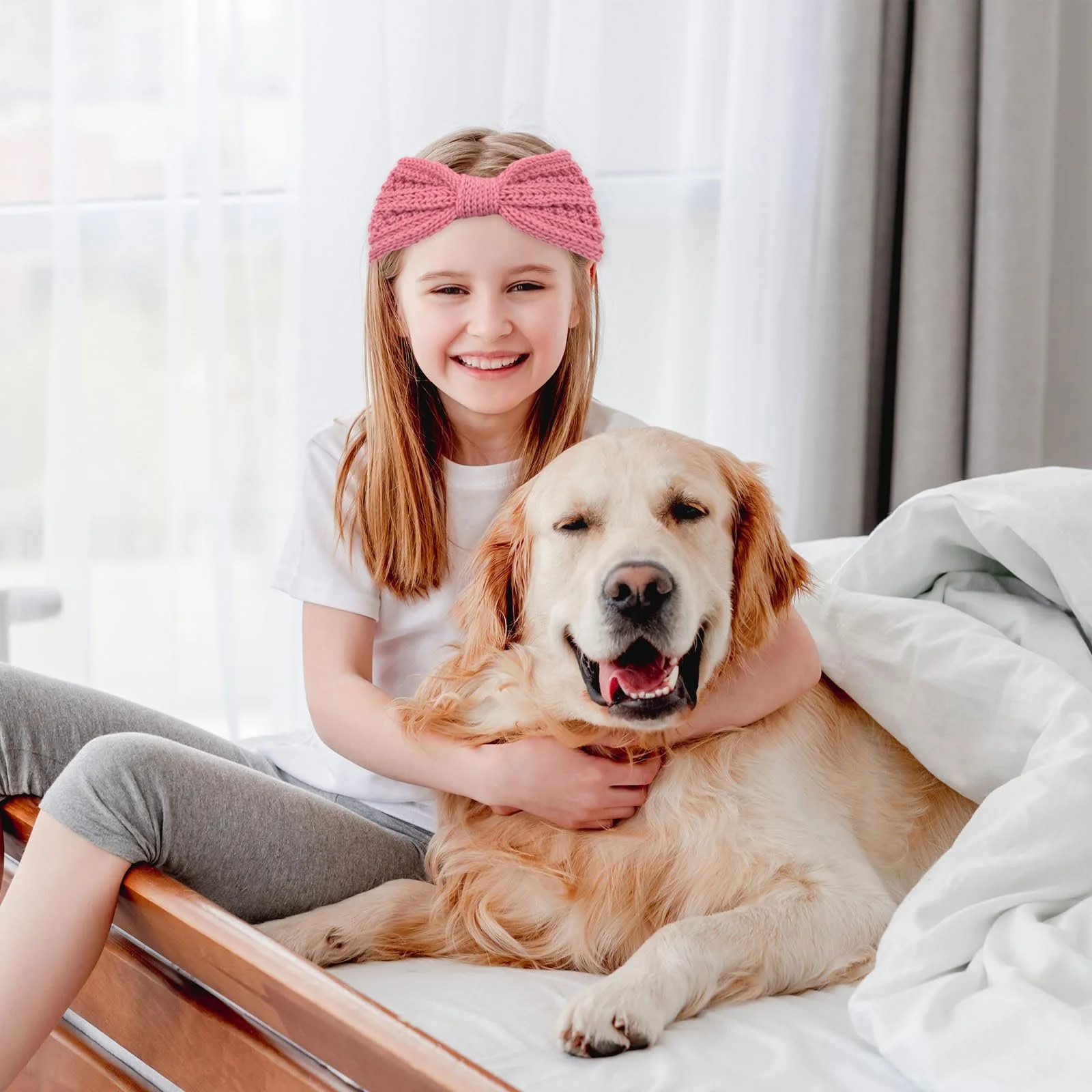 В'язана пов'язка на голову для жінок Дитячі дівчатка Осіння та зимова універсальна, фото №4 В'язана пов'язка на голову для жінок Дитячі дівчатка Осіння та зимова універсальна, фото №4