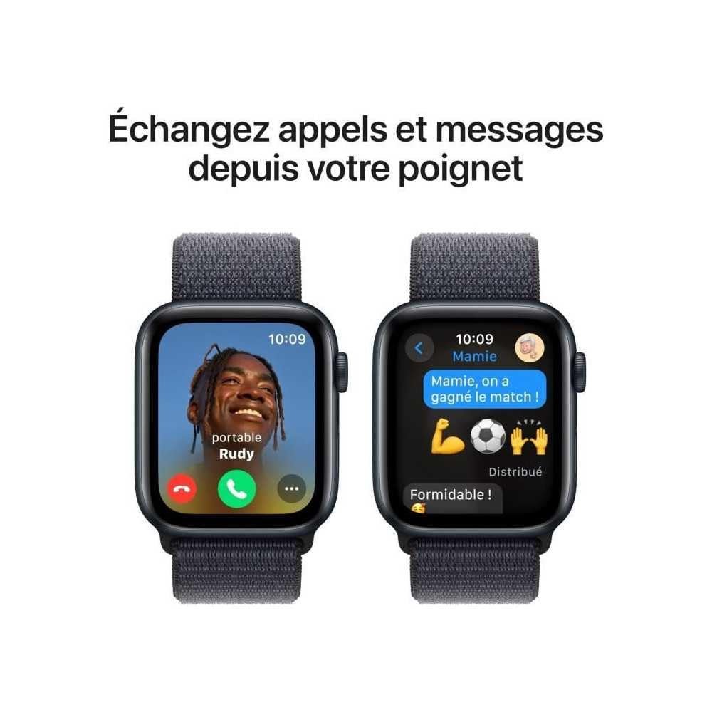 Смарт-годинник Apple Watch SE (2nd Generation) GPS 44мм Алюмінієвий корпус Midnight, спортивний ремінець Ink (One Size), фото №4