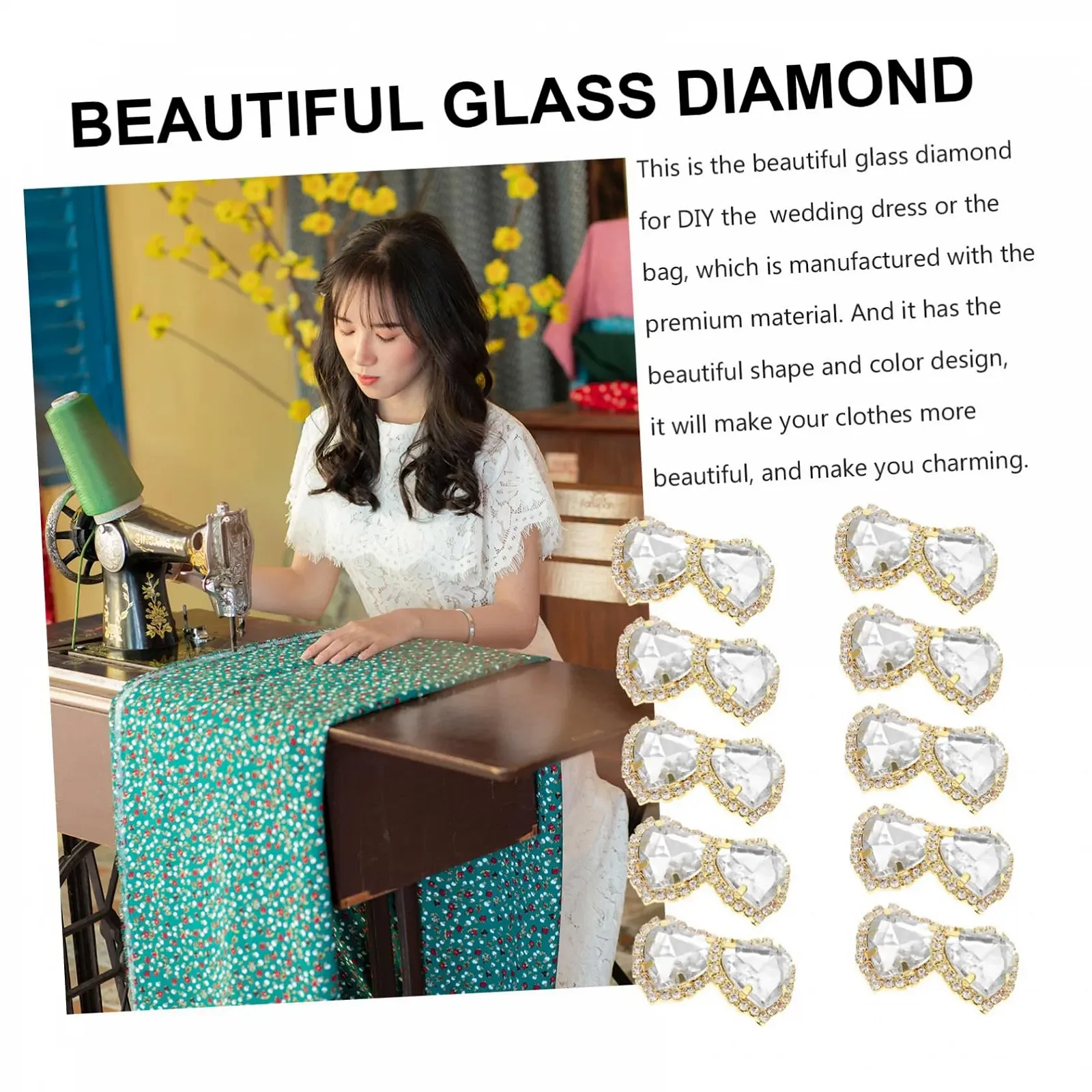 Стразы Housoutil 20 шт. для костюмов, стразы для DIY украшений и одежды, фото №6