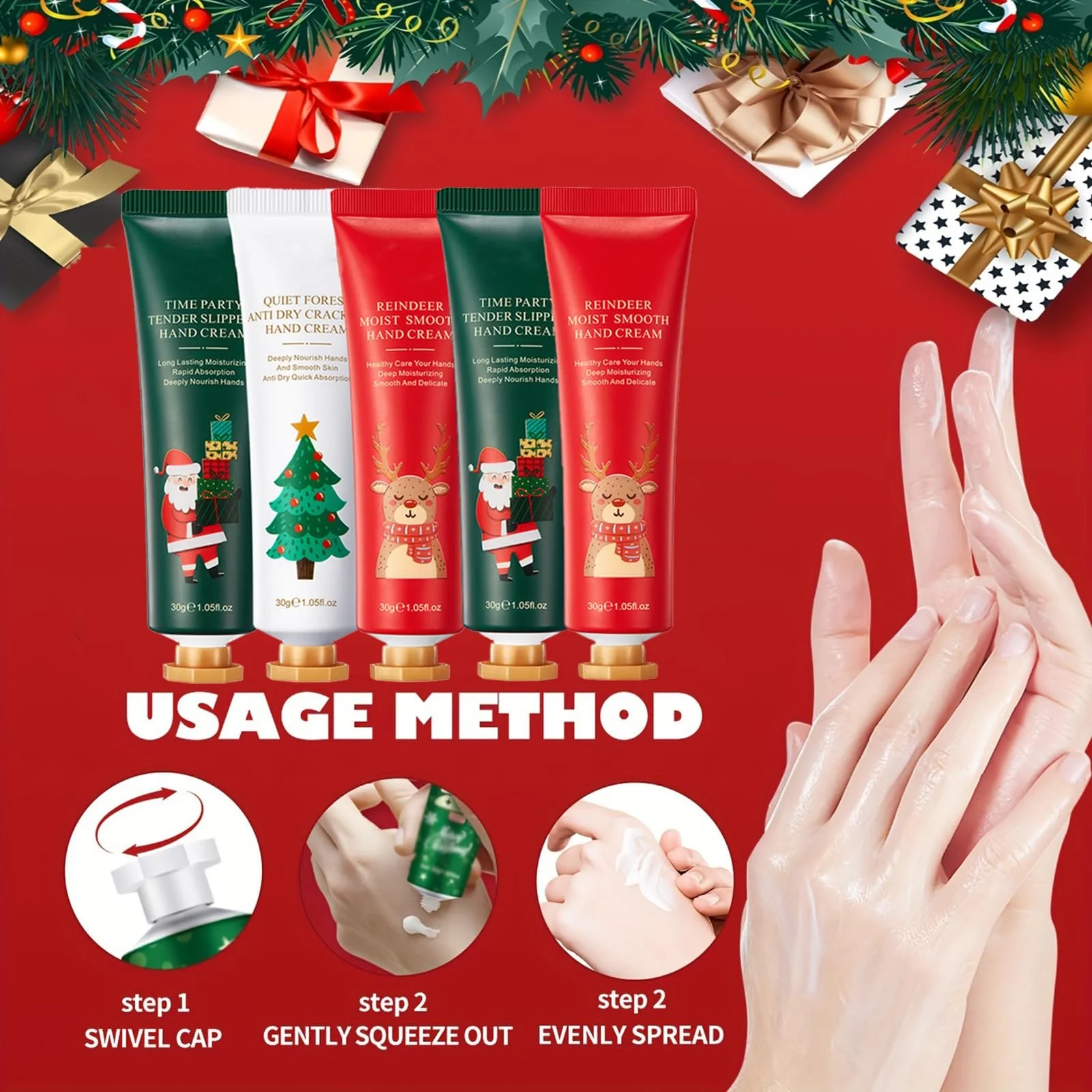 Крем для рук Різдвяний міні набір 5 x 30 г, фото №7