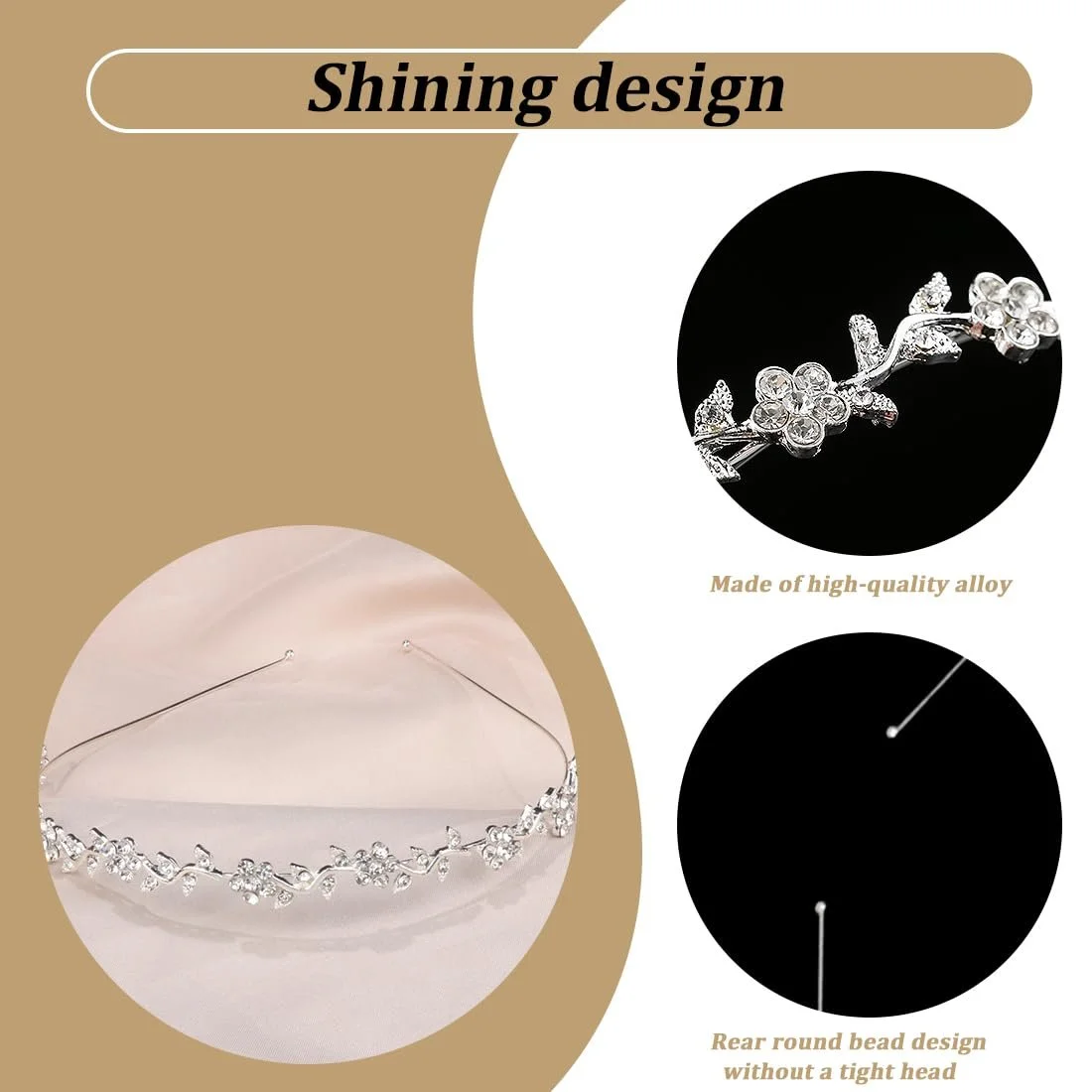 Обруч Нареченої Весільна прикраса для волосся, фото №3