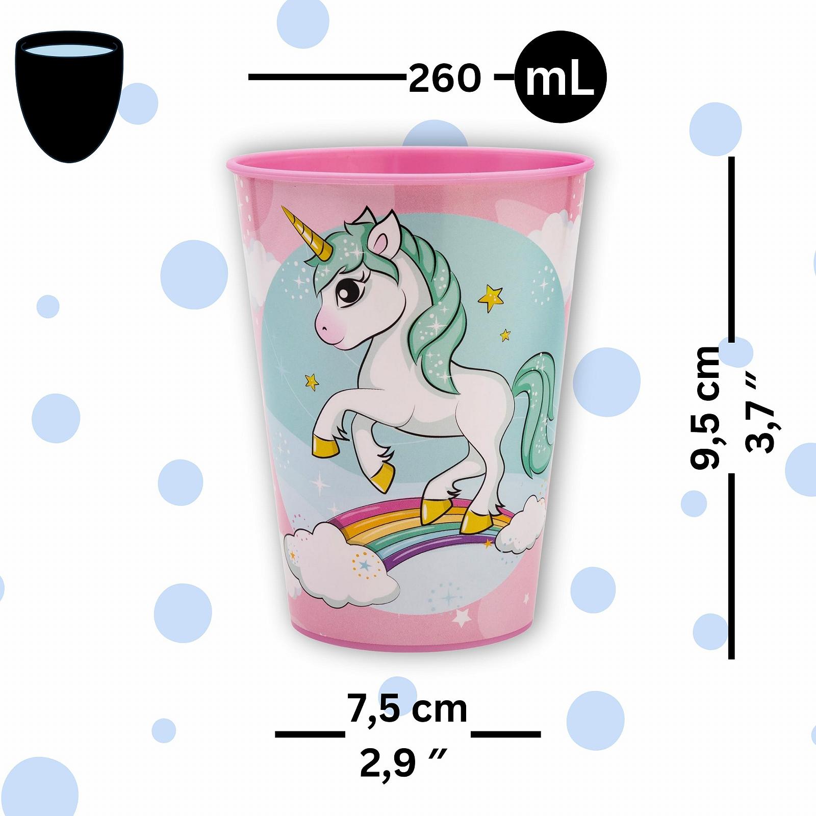 Дитяча чашка Набір 2 шт Unicorn Пластикові чашки без BPA 260 мл, фото №2