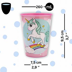 Дитяча чашка Набір 2 шт Unicorn Пластикові чашки без BPA 260 мл synthetic.ua - Фото 1