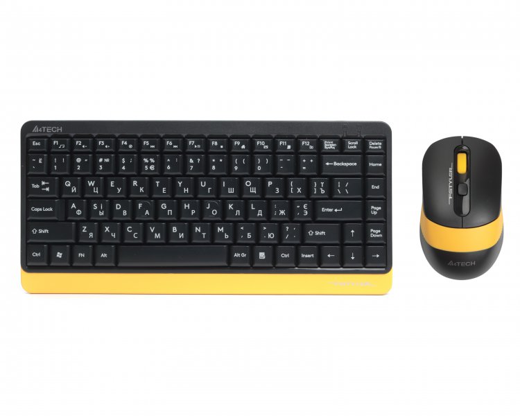 A4Tech Fstyler FG1110 комплект бездротовий клавіатура з мишою чорний колір, фото №1