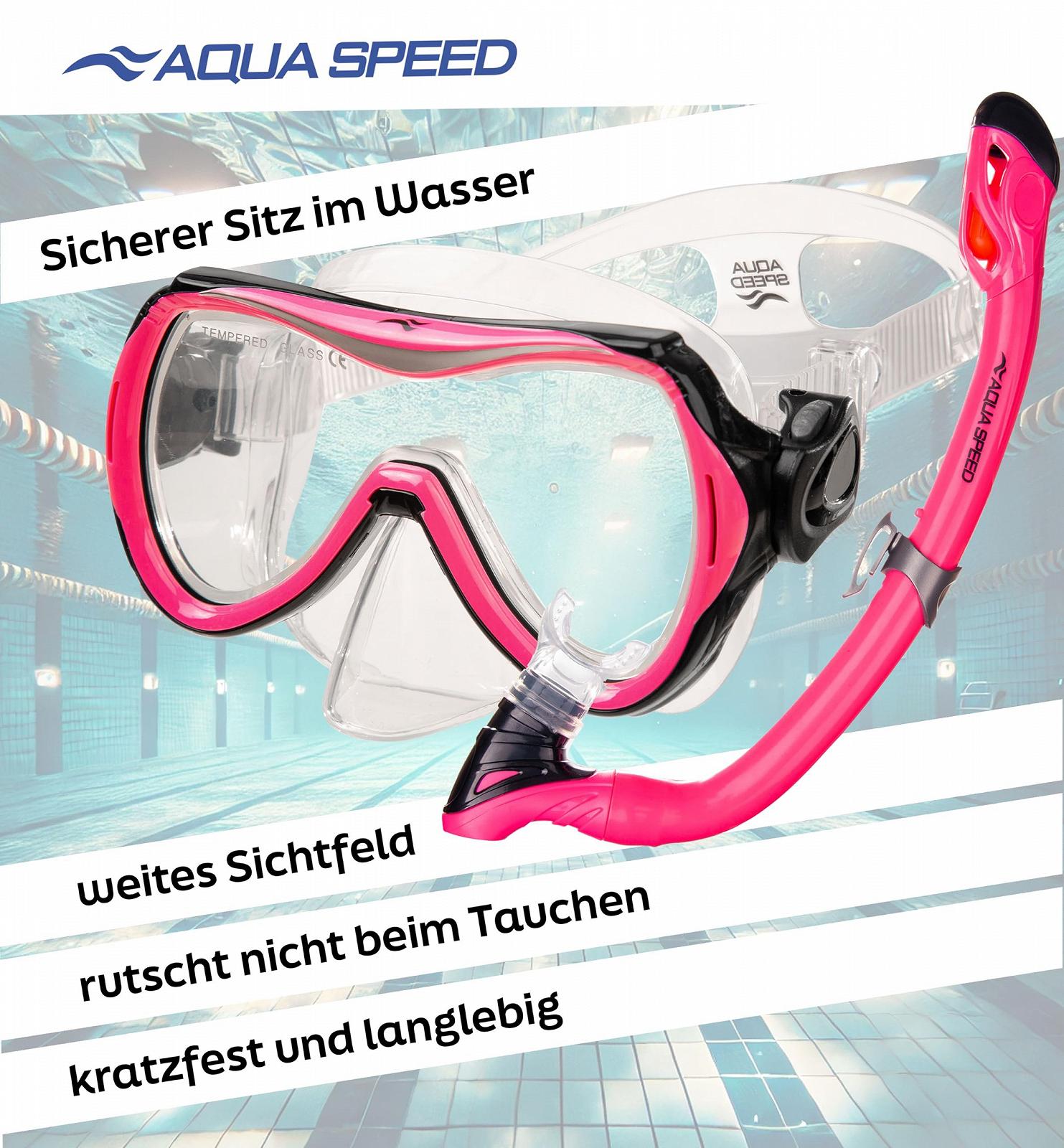 Набір для снорклінгу Aqua Speed Alize з дитячою маскою для дайвінгу Samos, сітчастою сумкою та серветкою з мікрофібри, фото №5