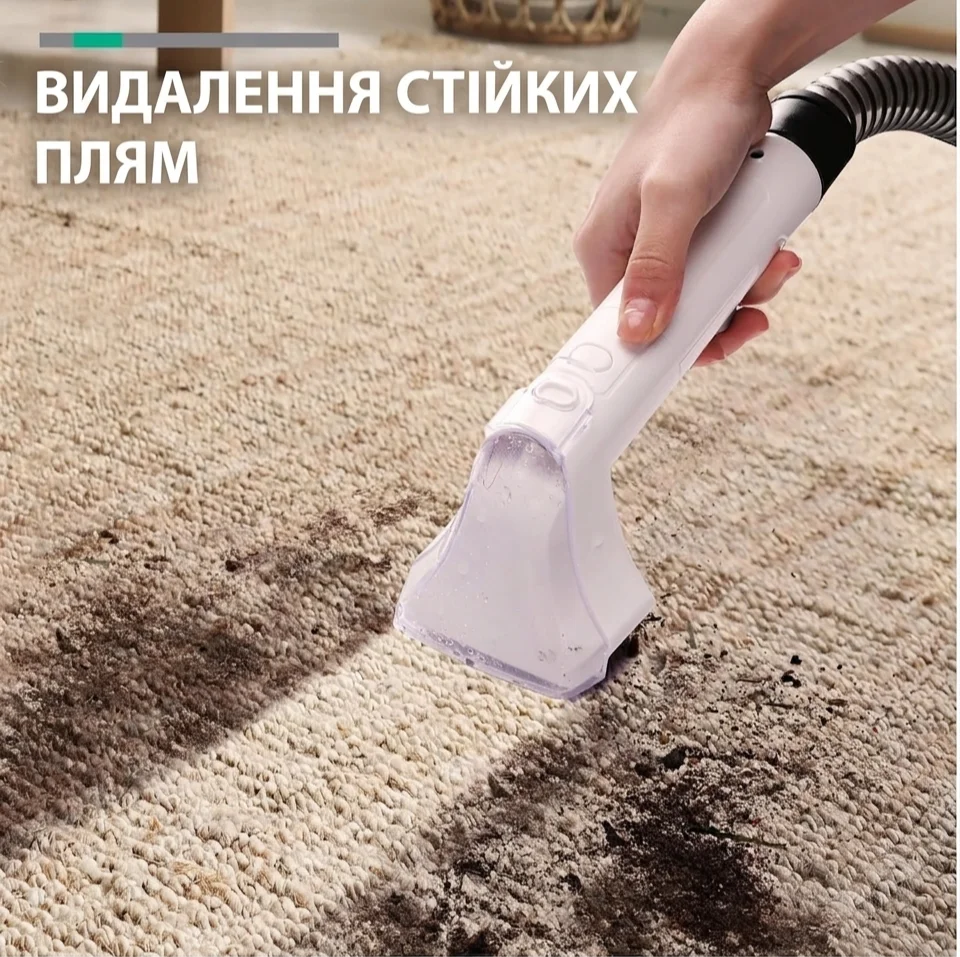 Моющий пылесос для химчистки мебели и ковров HAUSHOF HH24041AU / 400 Вт / 9000 Па / Бак 1.1 л / Шнур 3 м / Серебристый, фото №5