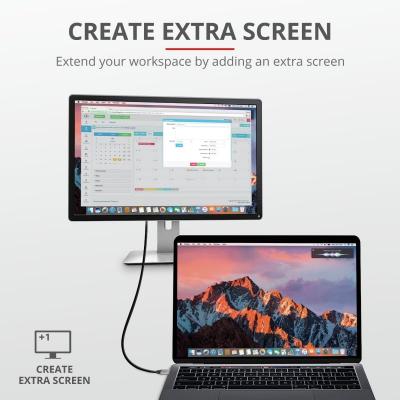 Переходник Trust Calyx USB-C to HDMI Adapter Cable (23332_TRUST), фото №8 Переходник Trust Calyx USB-C to HDMI Adapter Cable (23332_TRUST), фото №8