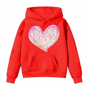 Свитшот Minimalistisch Valentine, принт сердце, круглый вырез, свободный крой, толстый - Фото 1