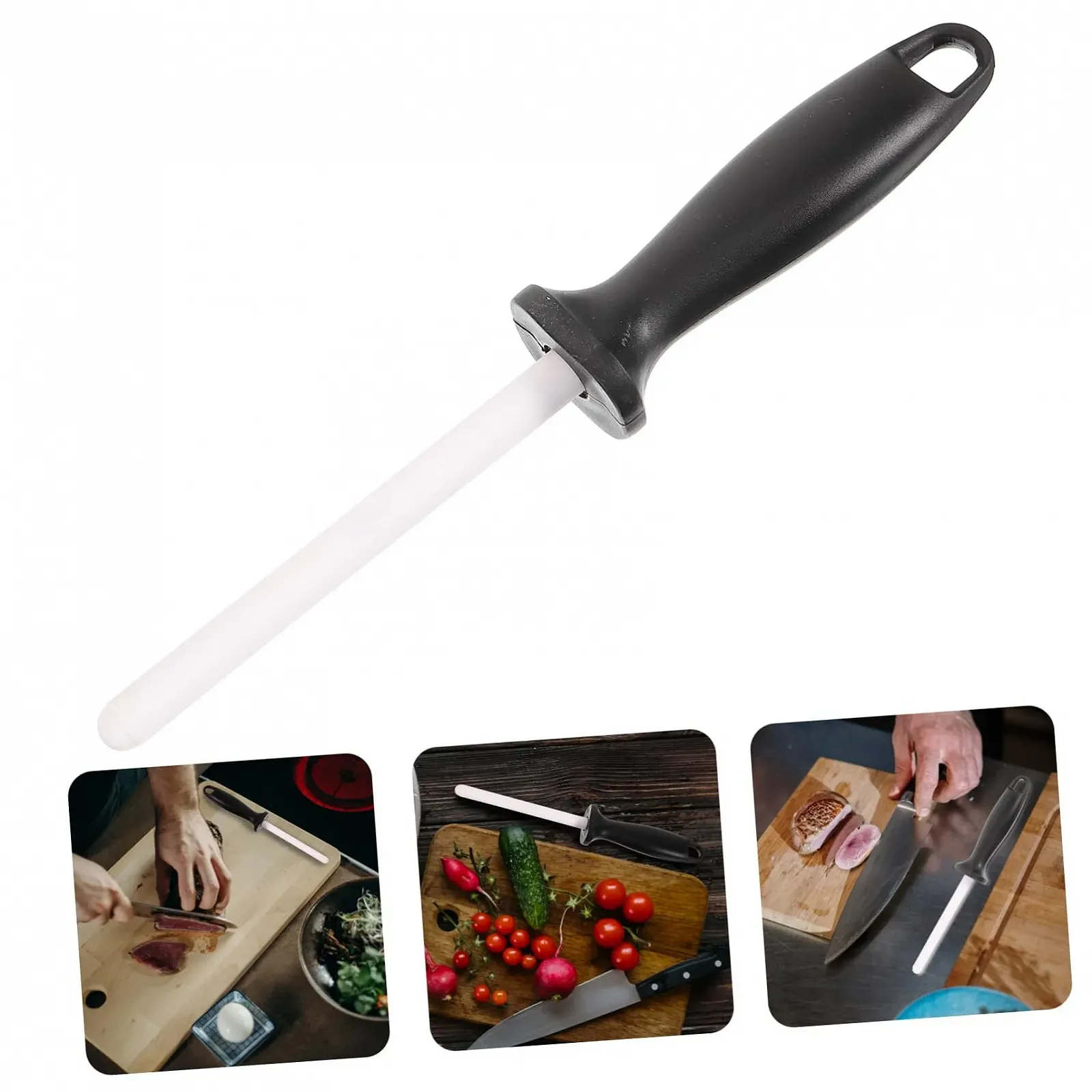 Мусат керамический SOLUSTRE для кухонных ножей Компактный, фото №5