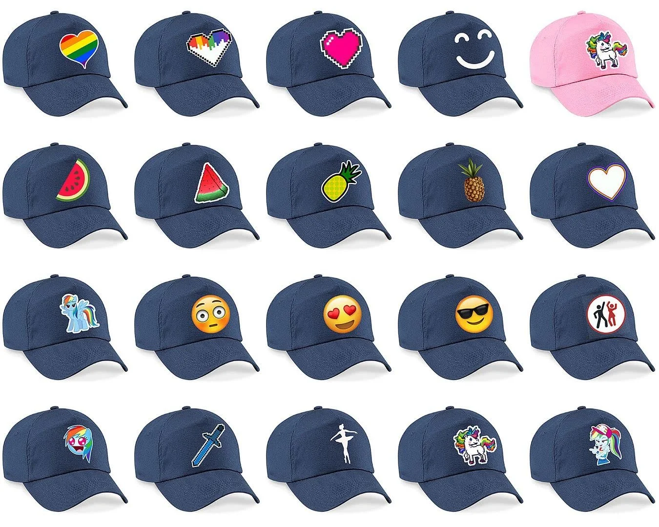 Бейсболка Pixel Unicorn кольорова Rainbow регульована Sun Protection, фото №2