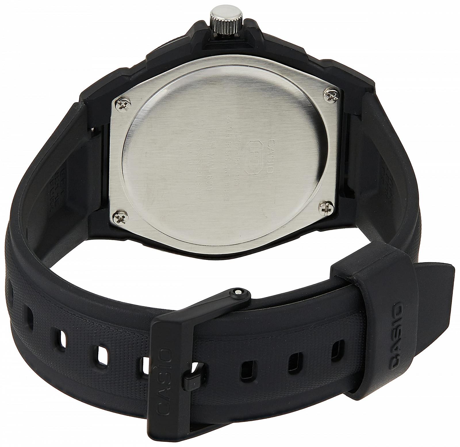 Годинник Casio Core MW600F-7AV Чоловічий, аналоговий, кварцовий, чорний ремінець, сріблястий циферблат, фото №2