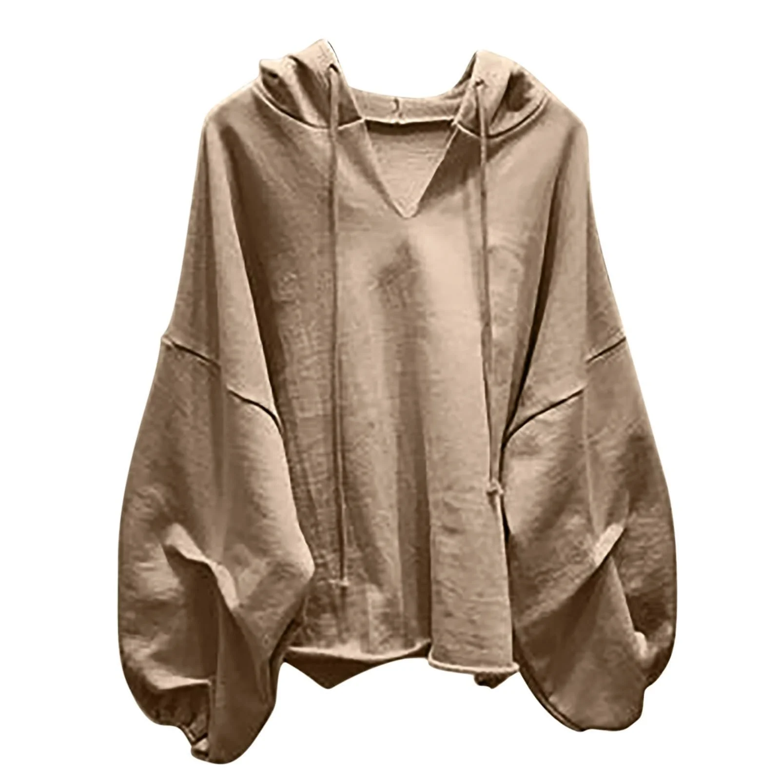 Худи LNNGNIA Oversized с капюшоном, осенний свитшот с V-образным вырезом, женский лонгслив, повседневный пуловер, фото №1 Худи LNNGNIA Oversized с капюшоном, осенний свитшот с V-образным вырезом, женский лонгслив, повседневный пуловер, фото №1