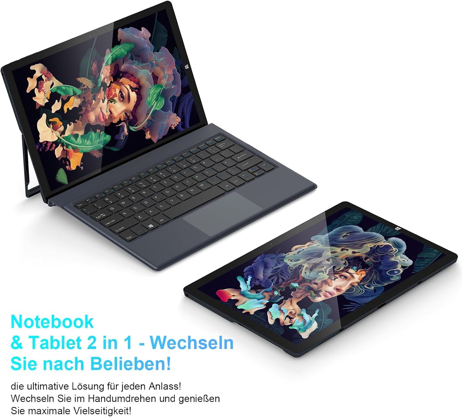 Планшет 10.1 AWOW AiBook 10 12GB/256GB Windows 11 6500 mAh Черный, фото №4