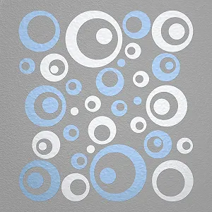 Наклейки на стіну WANDfee Кола та крапки 50 шт. Білі - Фото 1