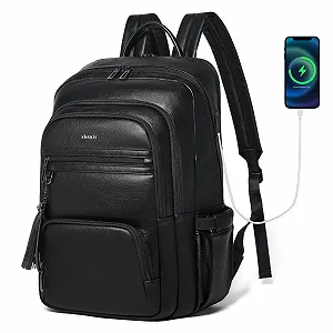 Купить Рюкзак для ноутбука Shrrie 17" 28 л Vegan Leather USB Black - Фото 1 Рюкзак для ноутбука Shrrie 17" 28 л Vegan Leather USB Black - Фото 1