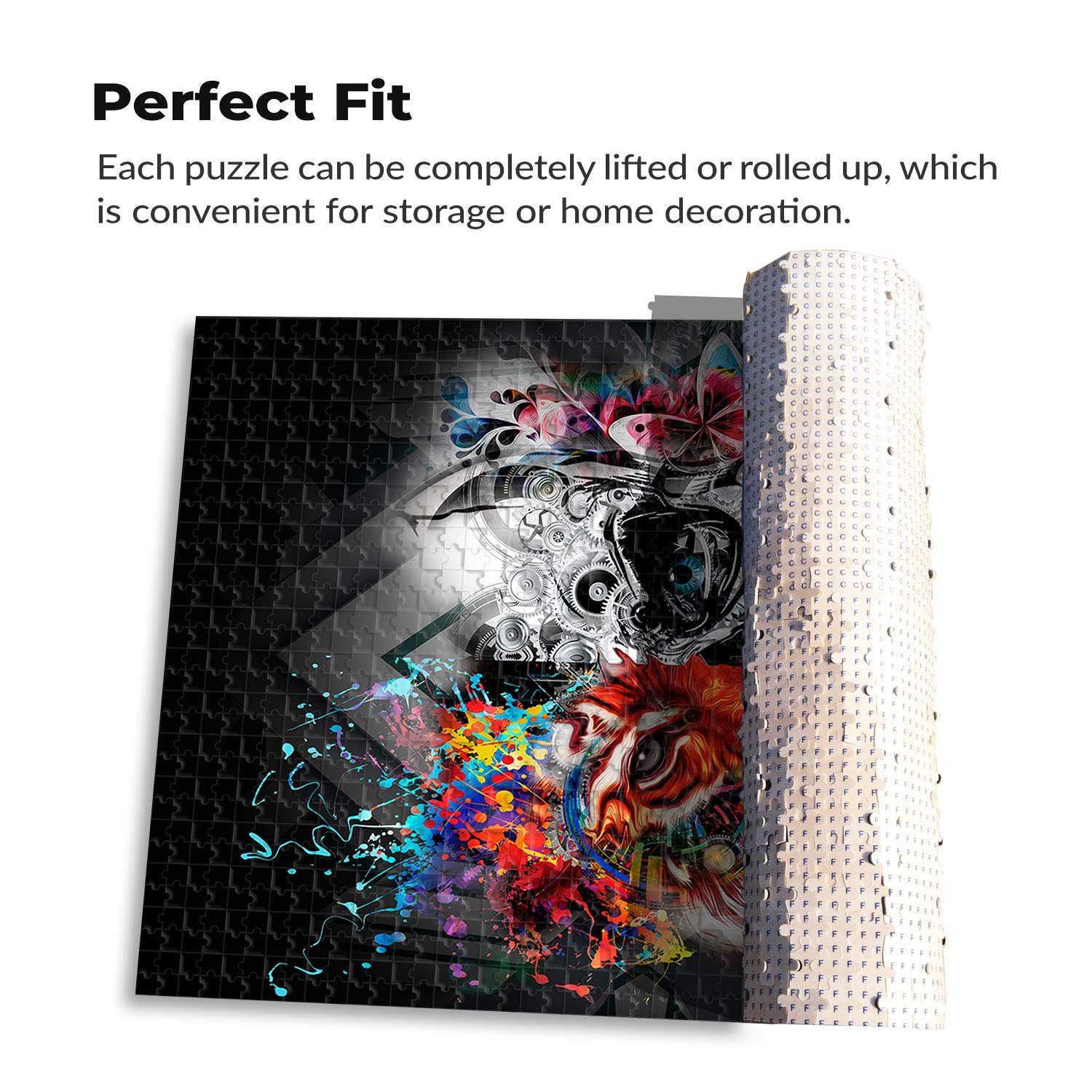 Деревянный пазл Tiger and Skull Classic 1000 деталей 75 x 50 см, фото №5 Деревянный пазл Tiger and Skull Classic 1000 деталей 75 x 50 см, фото №5