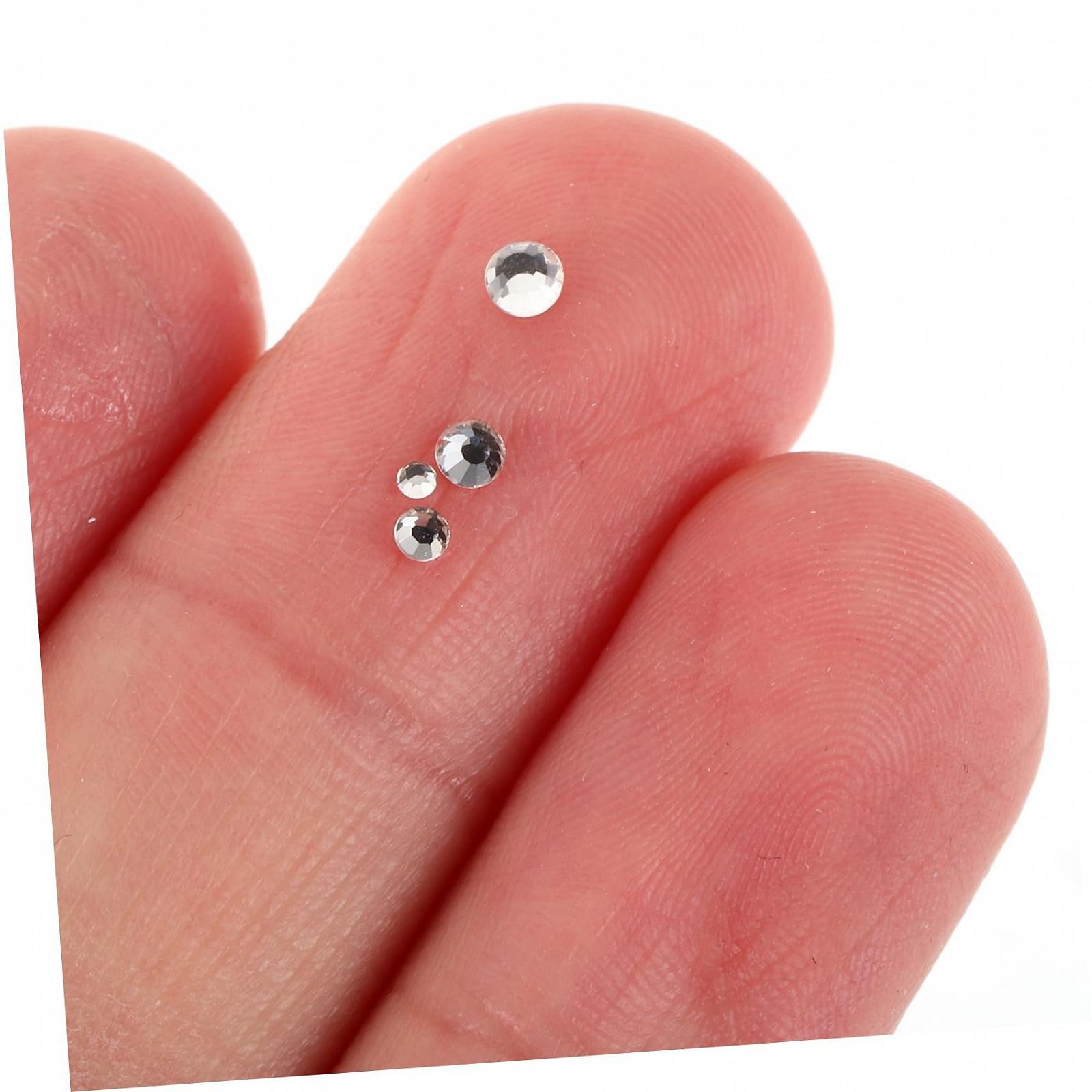 Стразы для ногтей круглые кристаллические, 1 набор, фото №3