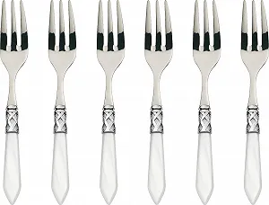 Набор вилок для торта Bugatti Aladdin ALC1M-N4217, 6 шт, сталь/ABS, белый, 21 x 18 x 3 см - Фото 1