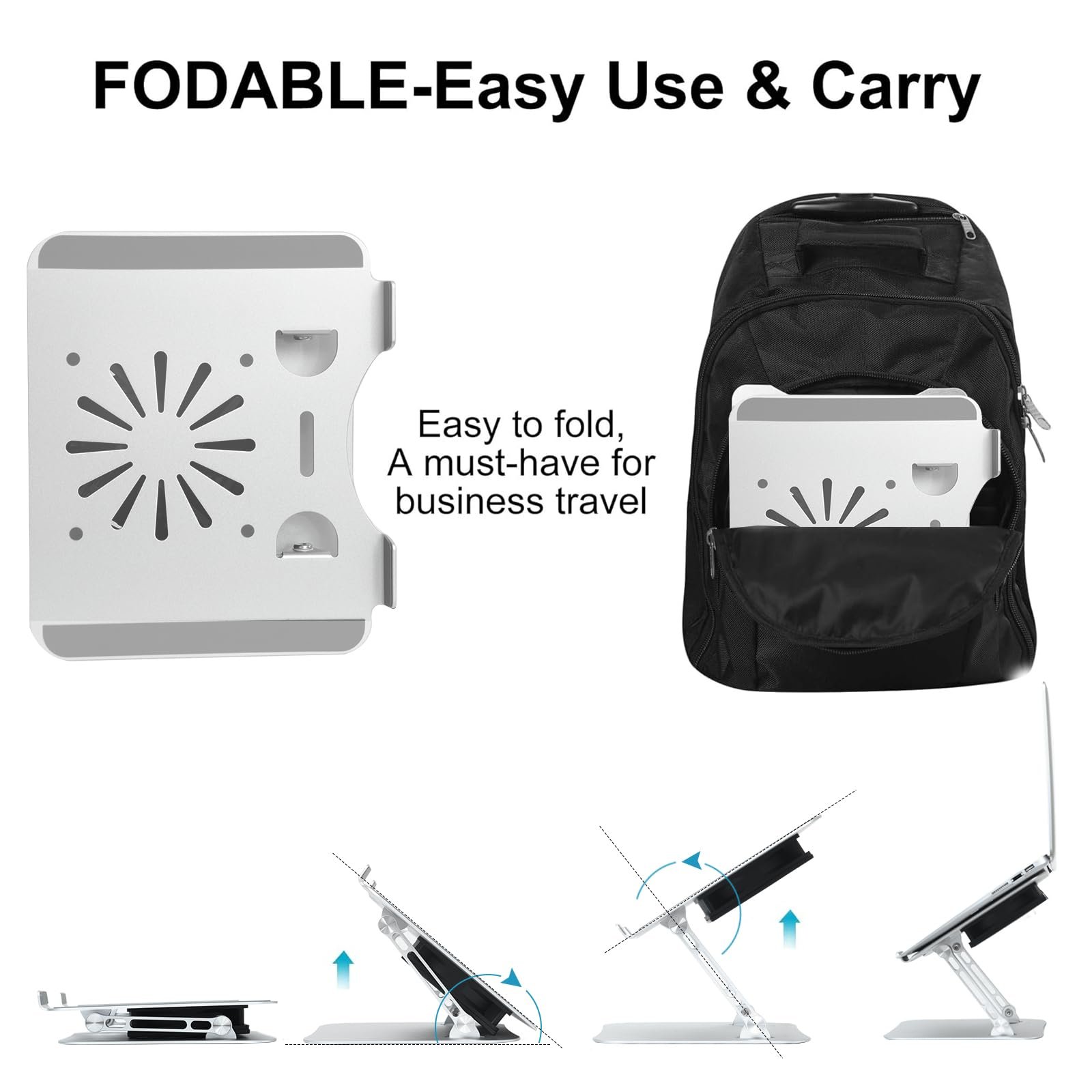 Модернизированная Регулируемая Подставка для Ноутбука с Вентилятором Охлаждения, Эргономичная Многоугольная Подставка для Компьютера, Портативный Держатель для Ноутбука, Dell XPS, Alienware Все Ноутбуки от 11 до 17,3 Дюймов, фото №5 Модернизированная Регулируемая Подставка для Ноутбука с Вентилятором Охлаждения, Эргономичная Многоугольная Подставка для Компьютера, Портативный Держатель для Ноутбука, Dell XPS, Alienware Все Ноутбуки от 11 до 17,3 Дюймов, фото №5