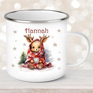 Кружка Емальована Різдвяний Олень #1 synthetic.ua - Фото 1