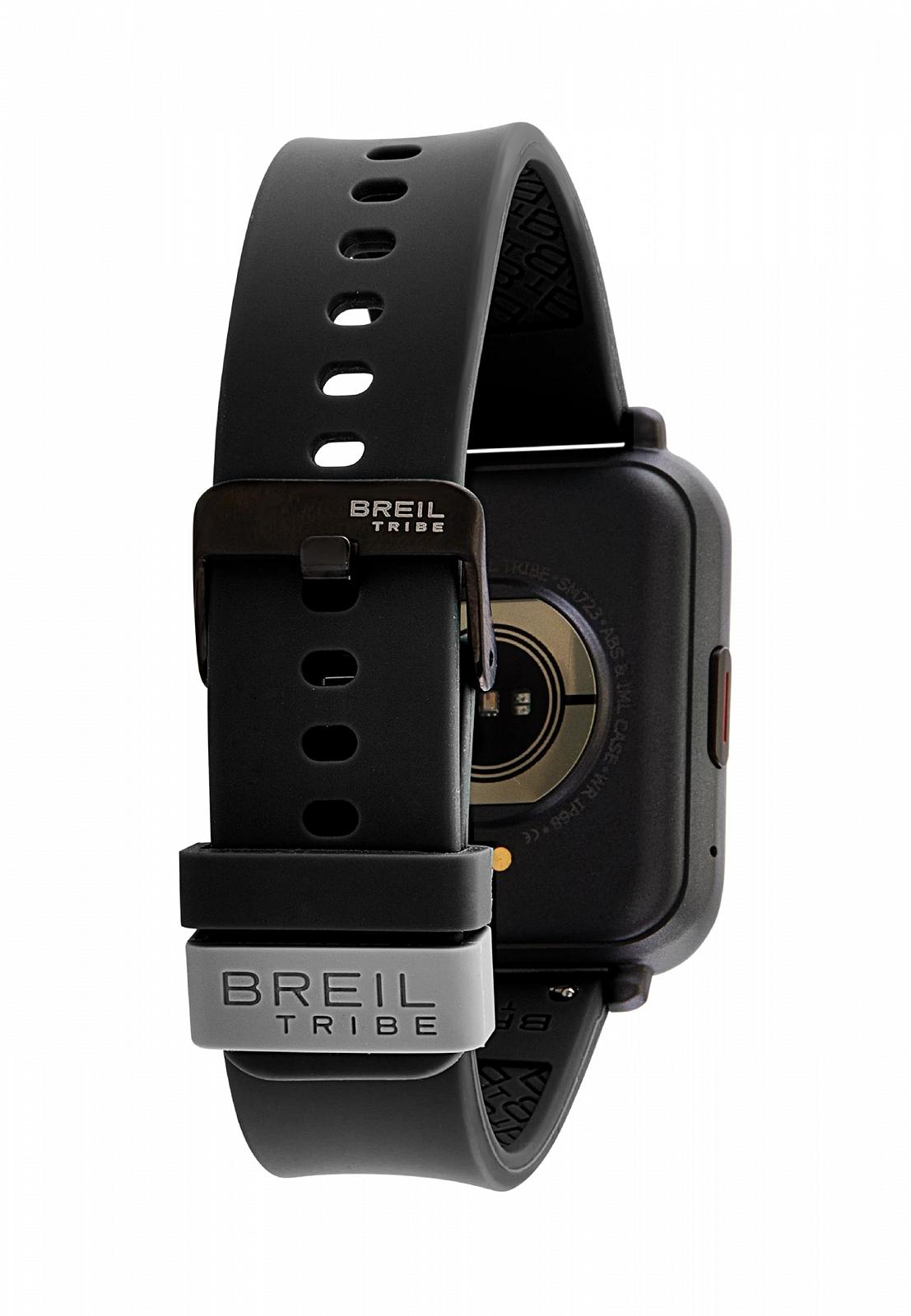 Смарт-часы Breil EW0675 SBT-2 с силиконовым ремешком и сменным ремешком из нержавеющей стали черный класс защиты IP68 45 мм черный спортивный, фото №3