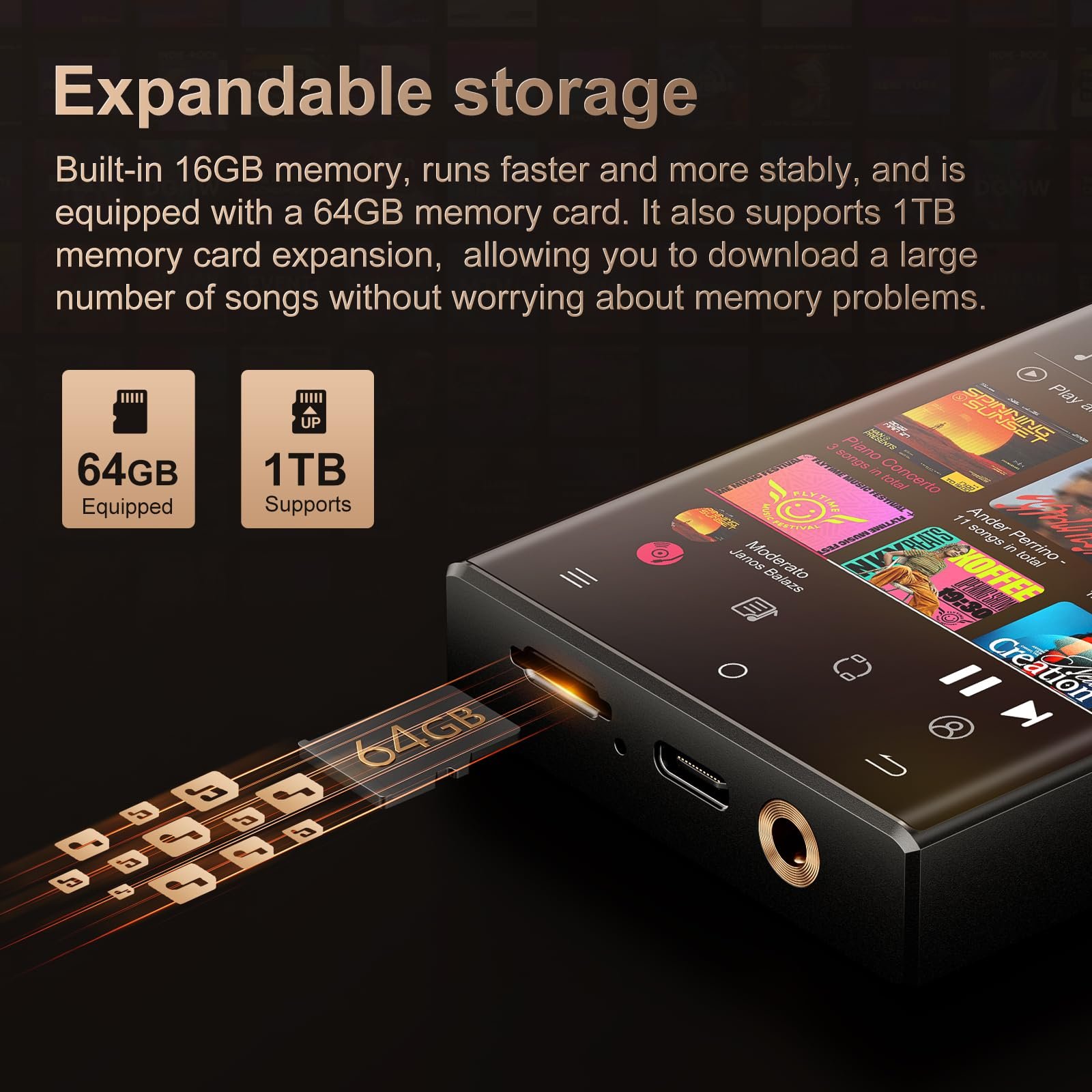 MP3 плеер Oilsky HiFi M308 80GB Черный, фото №7
