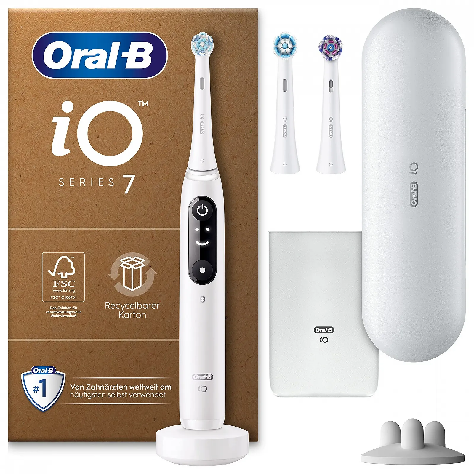 Электрическая зубная щетка Oral-B iO Series 7 Plus Edition 5 режимов Белый алебастр, фото №1