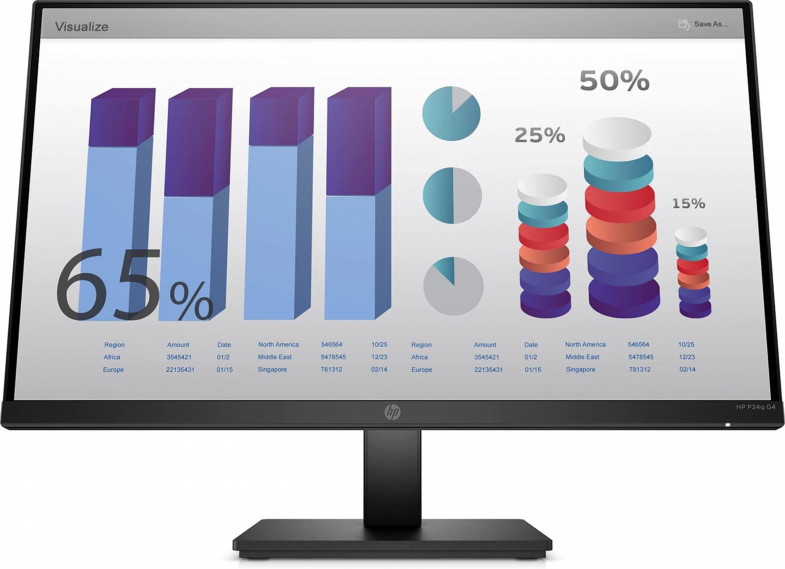 Монитор HP G4 P24q 60.5 см (23.8") 2560 x 1440 пикселей Quad HD IPS LED Черный, фото №1
