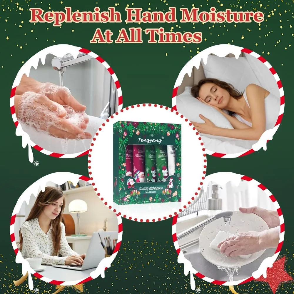 Крем для рук Fengyang Зволожуючий набір для жінок Різдвяний набір кремів для рук для сухої шкіри, фото №6