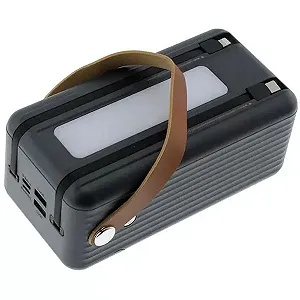 Повербанк 60000 мАг 22,5W із кабелем Type-c Lightning Remax RPP-565 PD+QC Сірий synthetic.ua - Фото 1