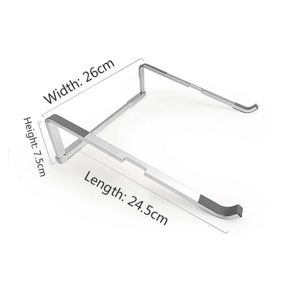 Подставка для ноутбука, Алюминиевая портативная съемная подставка для ноутбуков 12-17 дюймов, Серебристый, фото №2 Подставка для ноутбука, Алюминиевая портативная съемная подставка для ноутбуков 12-17 дюймов, Серебристый, фото №2